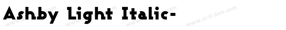 Ashby Light Italic字体转换
